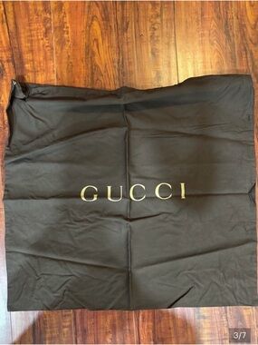 Gucci Black Fabric Dust Bag with Gold Logo